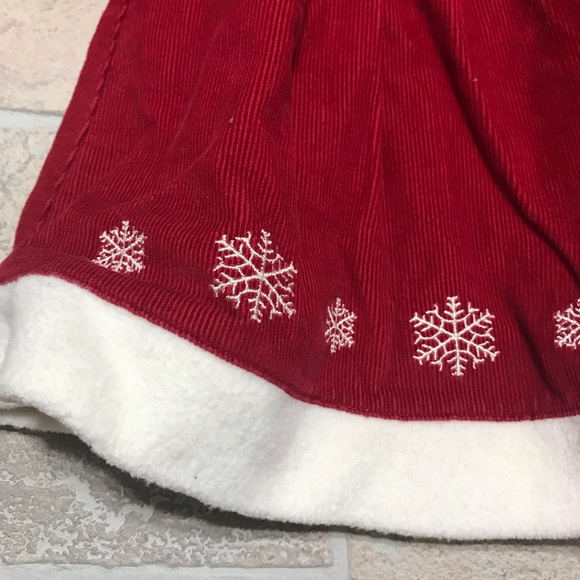 Hanna Andersson red winter dress snowflake size 70 - Picture 2 of 5